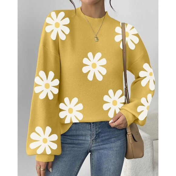 Zeagoo Women's Ribbed Knit Sweater Long Sleeve Casual Pullover Top - Picture 3 of 5